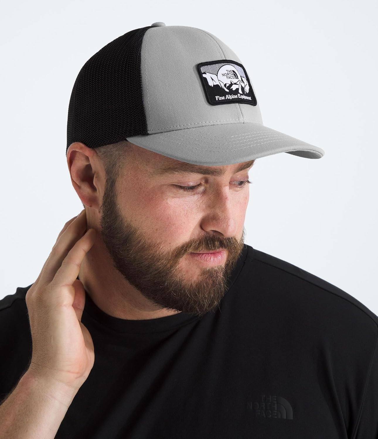 image:imageTHE NORTH FACE Fitted Truckee Trucker Baseball Style Cap for Men amp Women Casual Hat for Golf Cycling amp Everyday WearTnf Medium Grey HeatherMountainscape Patch