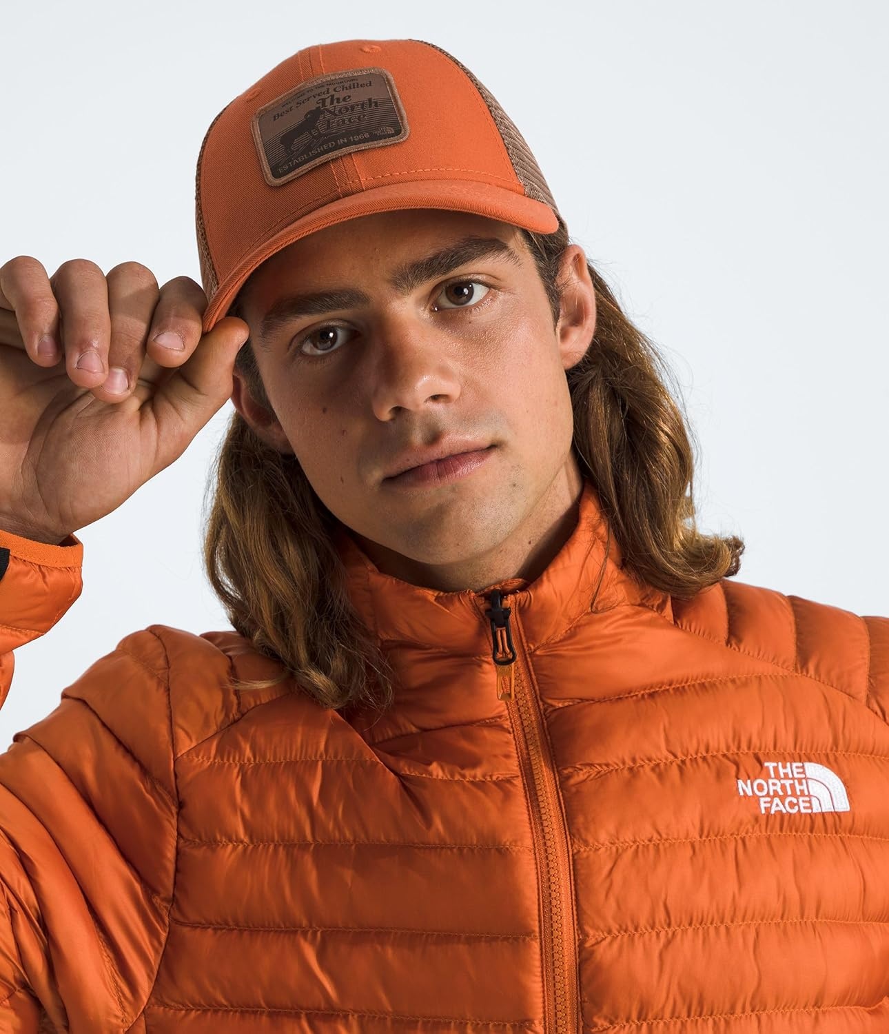 image:imageTHE NORTH FACE Graphic Mudder Trucker Snapback Baseball Cap for Men amp Women Casual Everyday Summer HatIron BronzeLatteBrew Patch