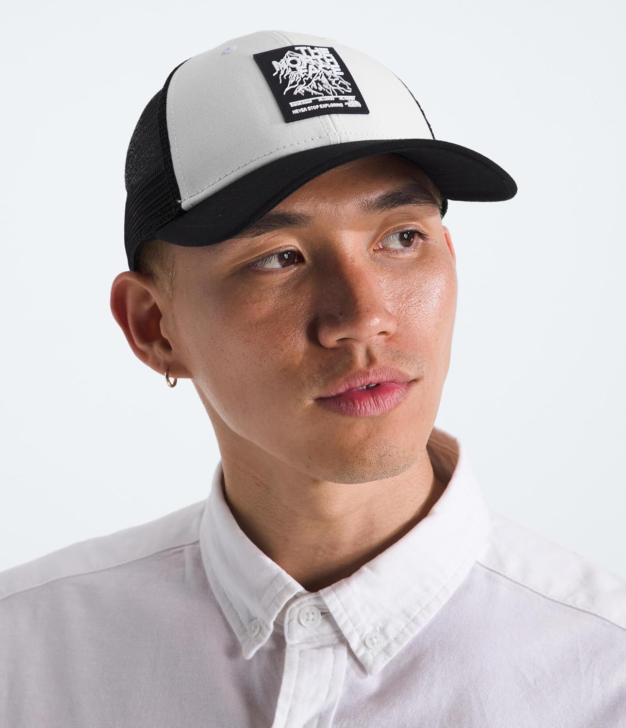 image:imageTHE NORTH FACE Graphic Mudder Trucker Snapback Baseball Cap for Men amp Women Casual Everyday Summer HatTnf WhiteTnf BlackPlaces We Love