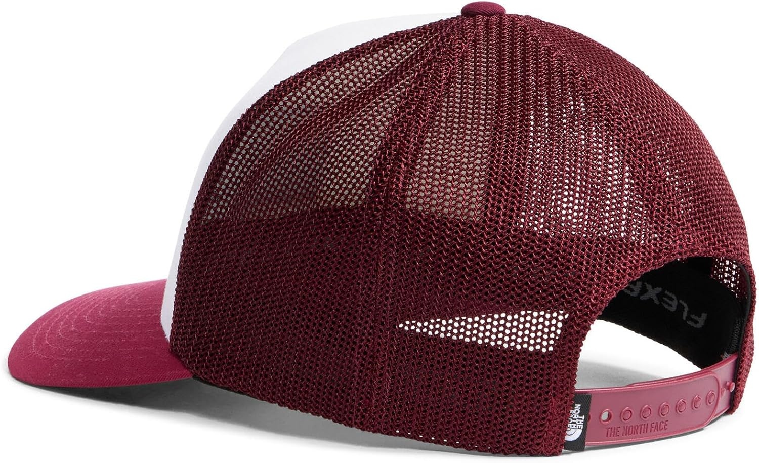 image:imageTHE NORTH FACE Keep It Patched Trucker Deep Fit Snapback Hat for Men amp Women With Breathable Mesh PanelsBurgundy CrushWhite Dune