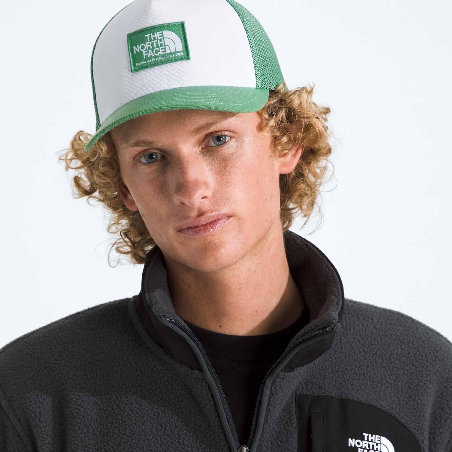 image:imageTHE NORTH FACE Keep It Patched Trucker Deep Fit Snapback Hat for Men amp Women With Breathable Mesh PanelsDimmed AlgaeTnf White