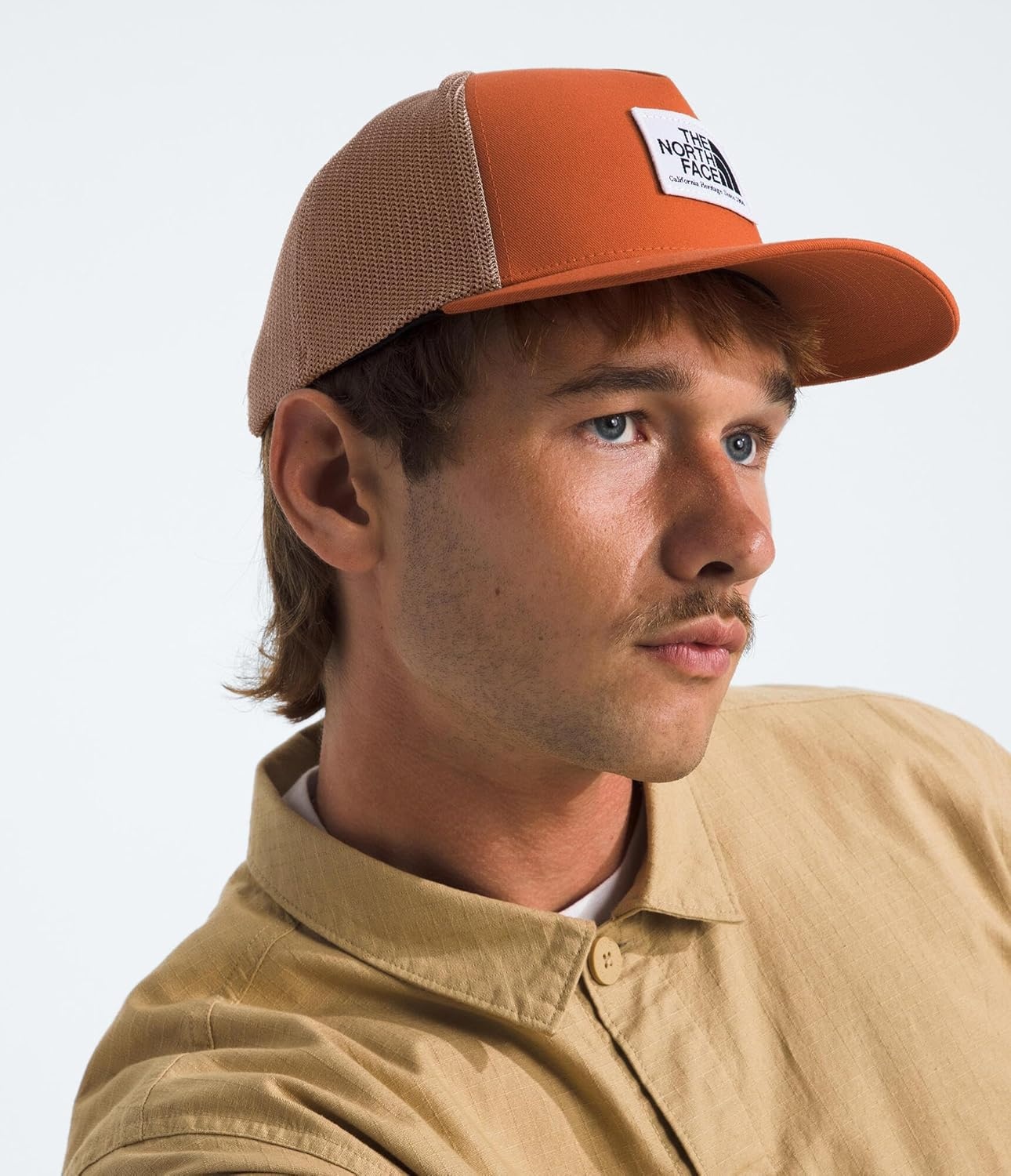 image:imageTHE NORTH FACE Keep It Patched Trucker Deep Fit Snapback Hat for Men amp Women With Breathable Mesh PanelsIron BronzeLatte