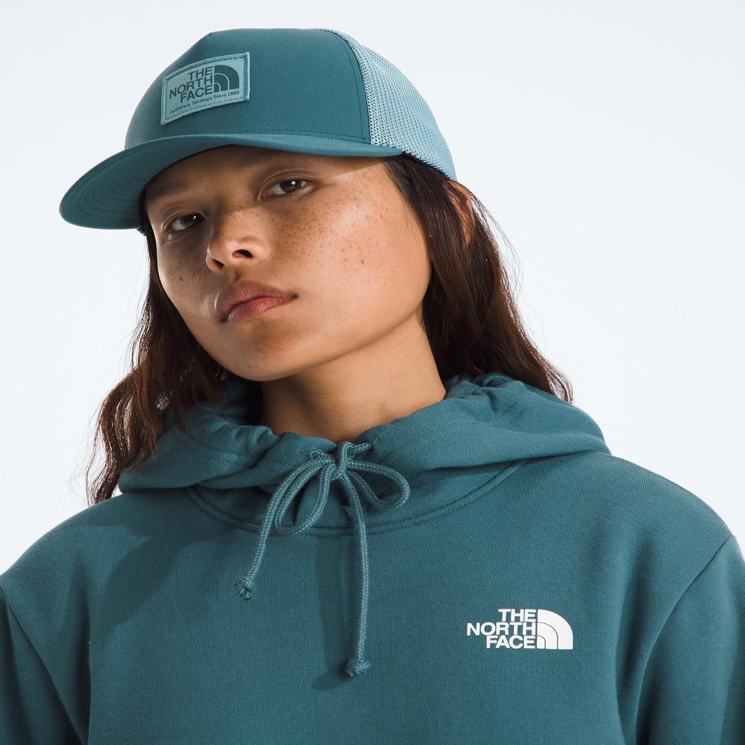 image:imageTHE NORTH FACE Keep It Patched Trucker Deep Fit Snapback Hat for Men amp Women With Breathable Mesh PanelsSpaceBlue Eclipse