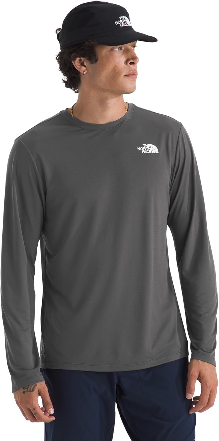 image:imageTHE NORTH FACE Mens 247 Longsleeve Tee Lightweight Athletic Shirt With Moisture Wicking Flashdry TechnologyAnthracite Grey