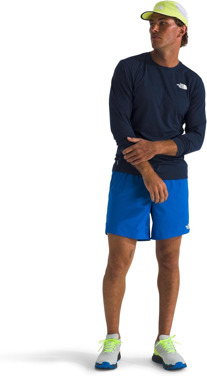 image:imageTHE NORTH FACE Mens 247 Longsleeve Tee Lightweight Athletic Shirt With Moisture Wicking Flashdry TechnologySummit Navy Dark Heather