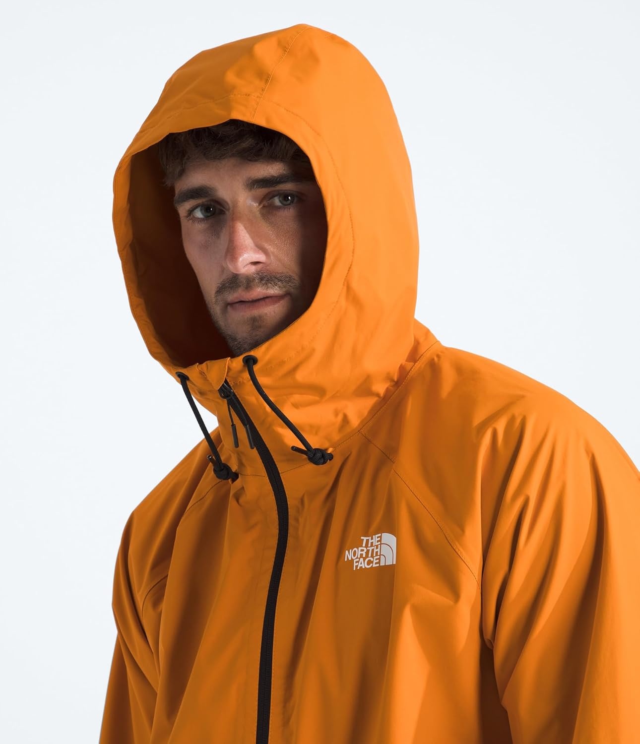 image:imageTHE NORTH FACE Mens Antora Rain Hoodie Windproof amp Waterproof With Adjustable Hood Drawcord HemDust Orange