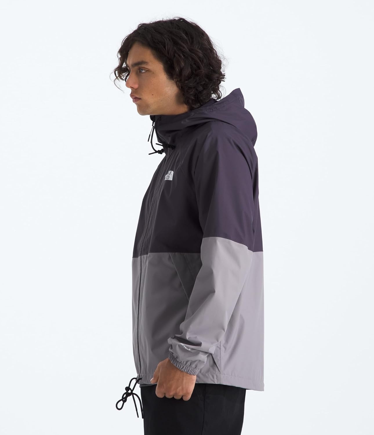 image:imageTHE NORTH FACE Mens Antora Rain Hoodie Windproof amp Waterproof With Adjustable Hood Drawcord HemEndless DuskTranscendent Grey