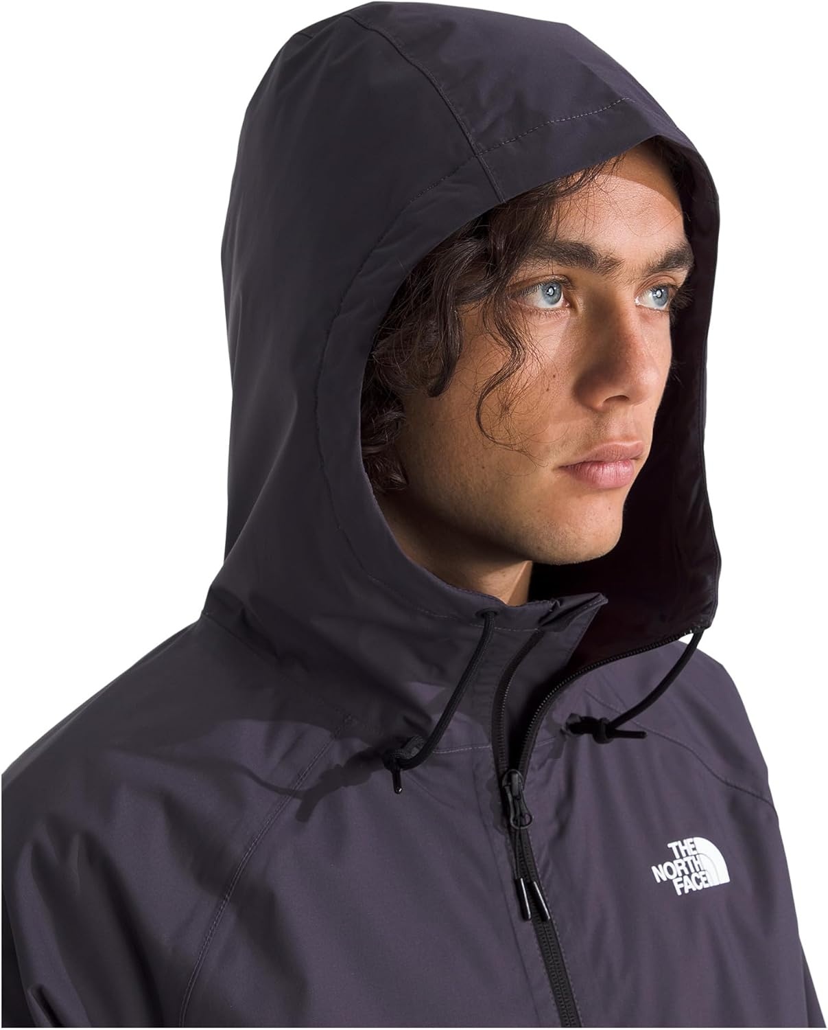 image:imageTHE NORTH FACE Mens Antora Rain Hoodie Windproof amp Waterproof With Adjustable Hood Drawcord HemEndless DuskTranscendent Grey
