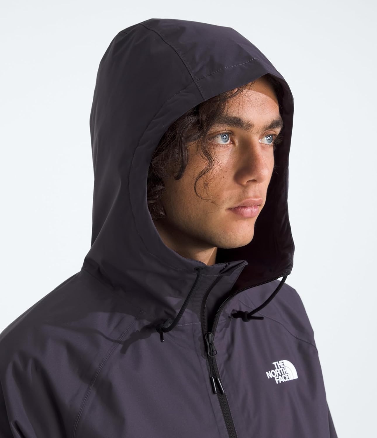 image:imageTHE NORTH FACE Mens Antora Rain Hoodie Windproof amp Waterproof With Adjustable Hood Drawcord HemEndless DuskTranscendent Grey