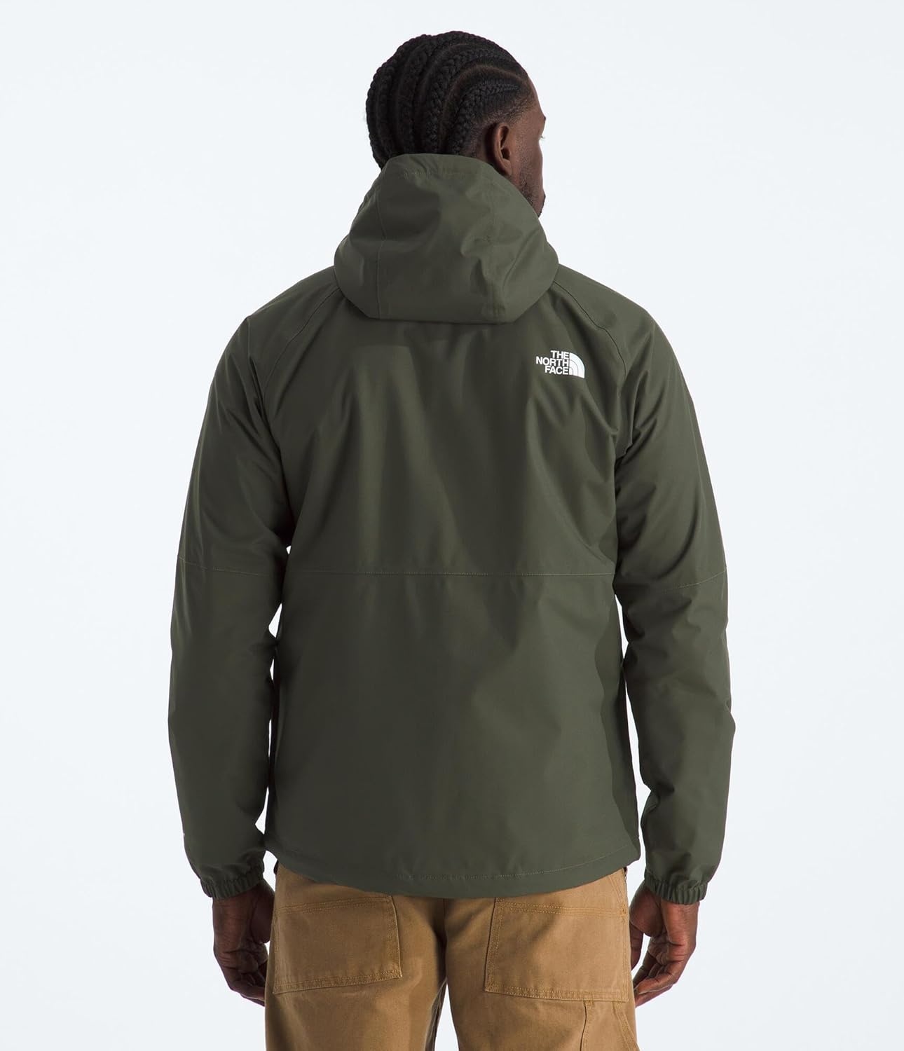 image:imageTHE NORTH FACE Mens Antora Rain Hoodie Windproof amp Waterproof With Adjustable Hood Drawcord HemNew Taupe Green