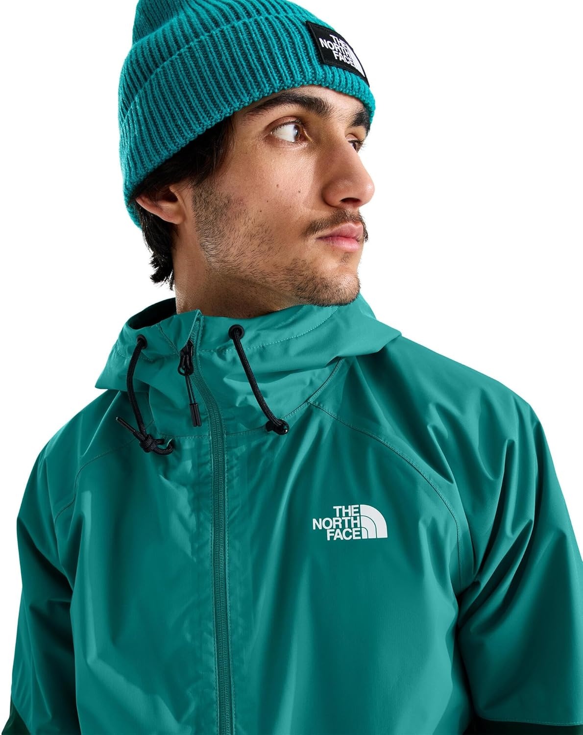 image:imageTHE NORTH FACE Mens Antora Rain Hoodie Windproof amp Waterproof With Adjustable Hood Drawcord HemRestorative TealPacific Teal