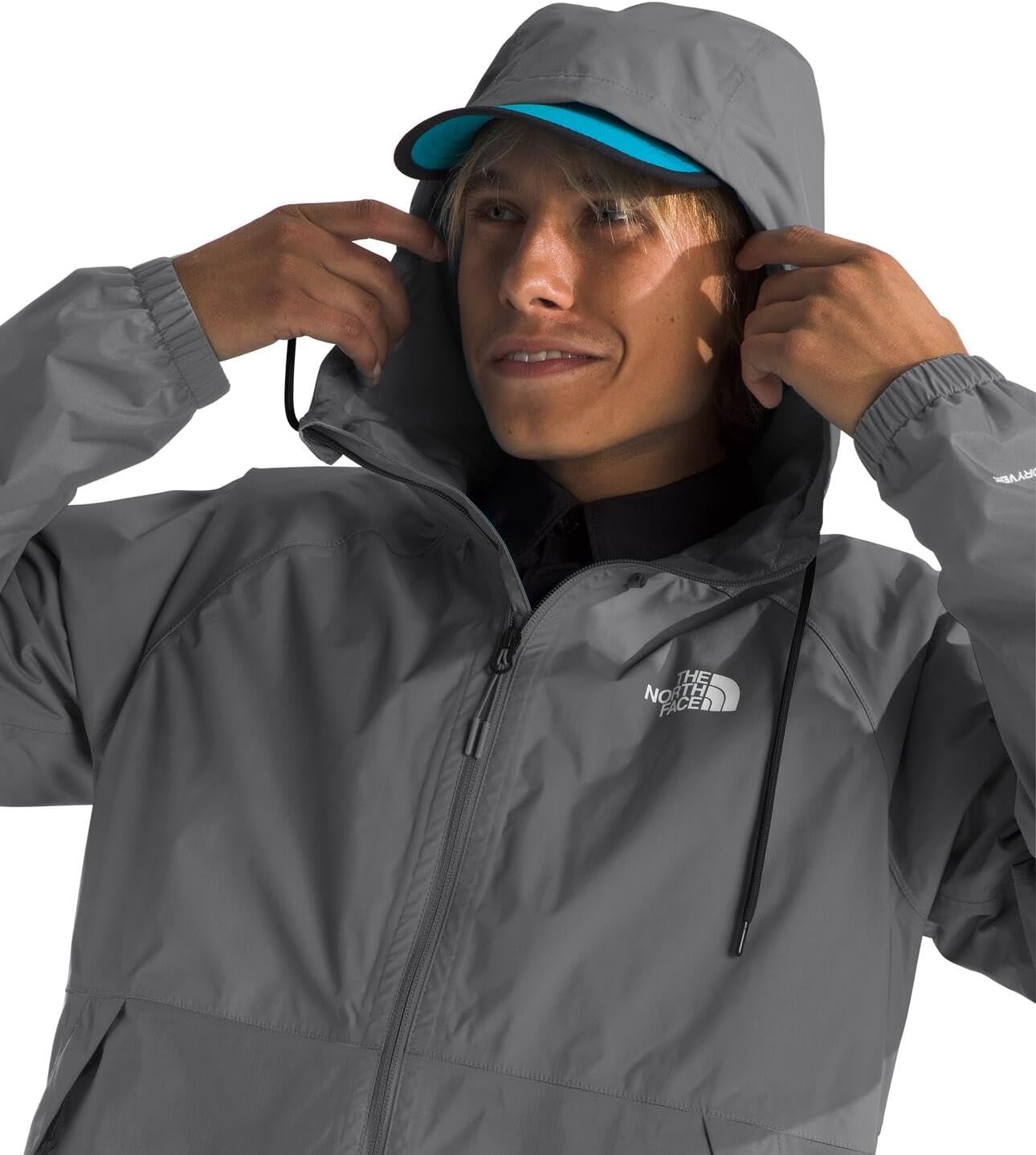 image:imageTHE NORTH FACE Mens Antora Rain Hoodie Windproof amp Waterproof With Adjustable Hood Drawcord HemSmoked Pearlnpf