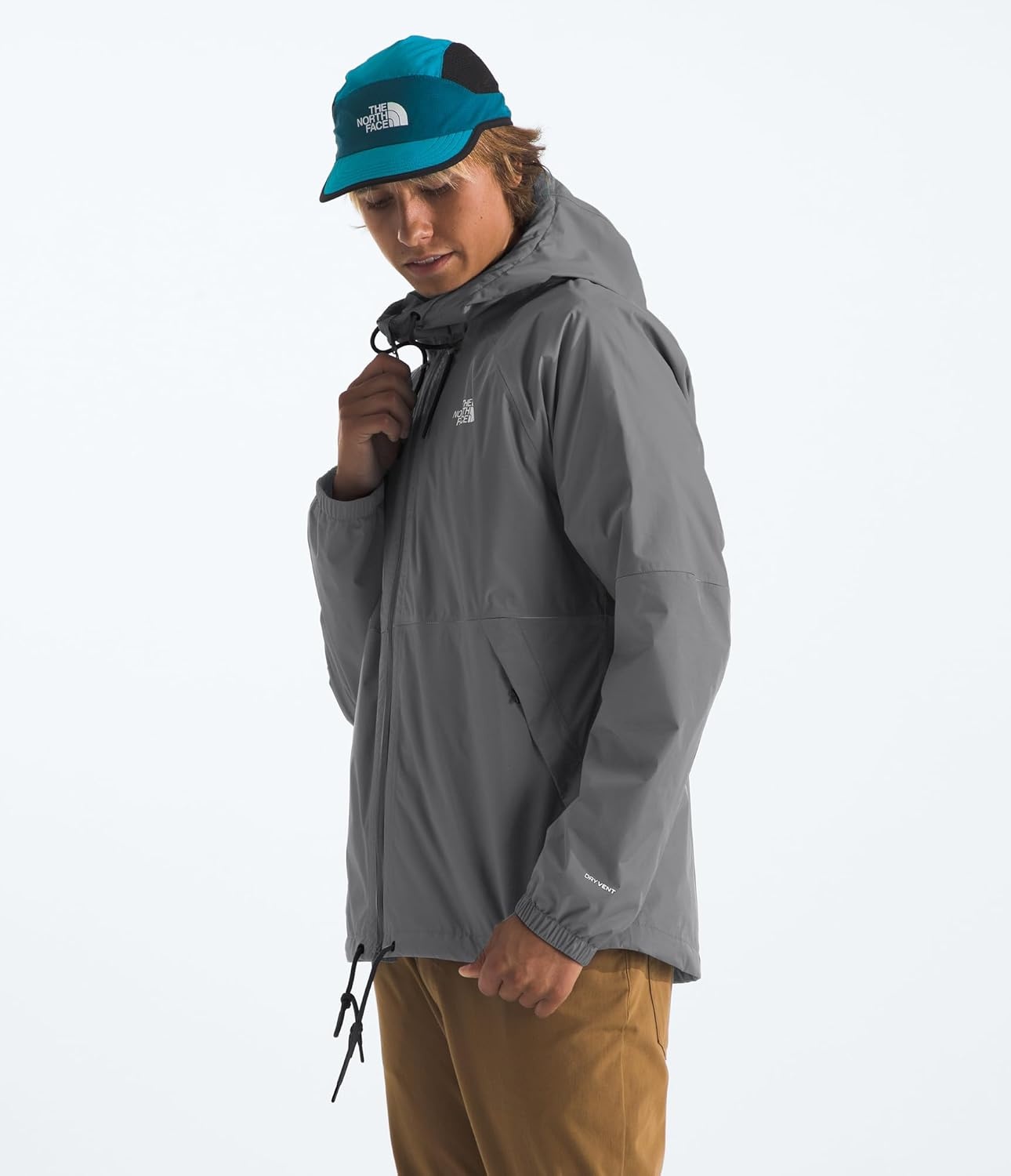 image:imageTHE NORTH FACE Mens Antora Rain Hoodie Windproof amp Waterproof With Adjustable Hood Drawcord HemSmoked Pearlnpf