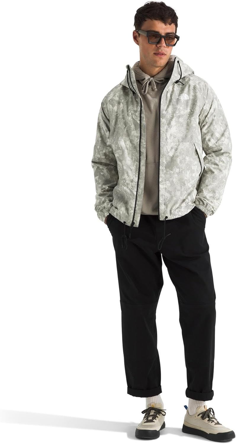 image:imageTHE NORTH FACE Mens Antora Rain Hoodie Windproof amp Waterproof With Adjustable Hood Drawcord HemStone Slab Chalk Texture Print