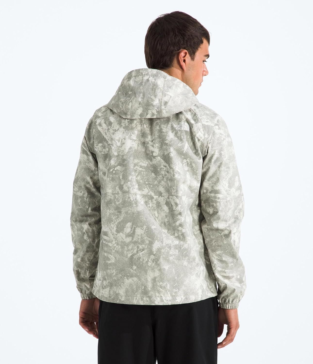 image:imageTHE NORTH FACE Mens Antora Rain Hoodie Windproof amp Waterproof With Adjustable Hood Drawcord HemStone Slab Chalk Texture Print