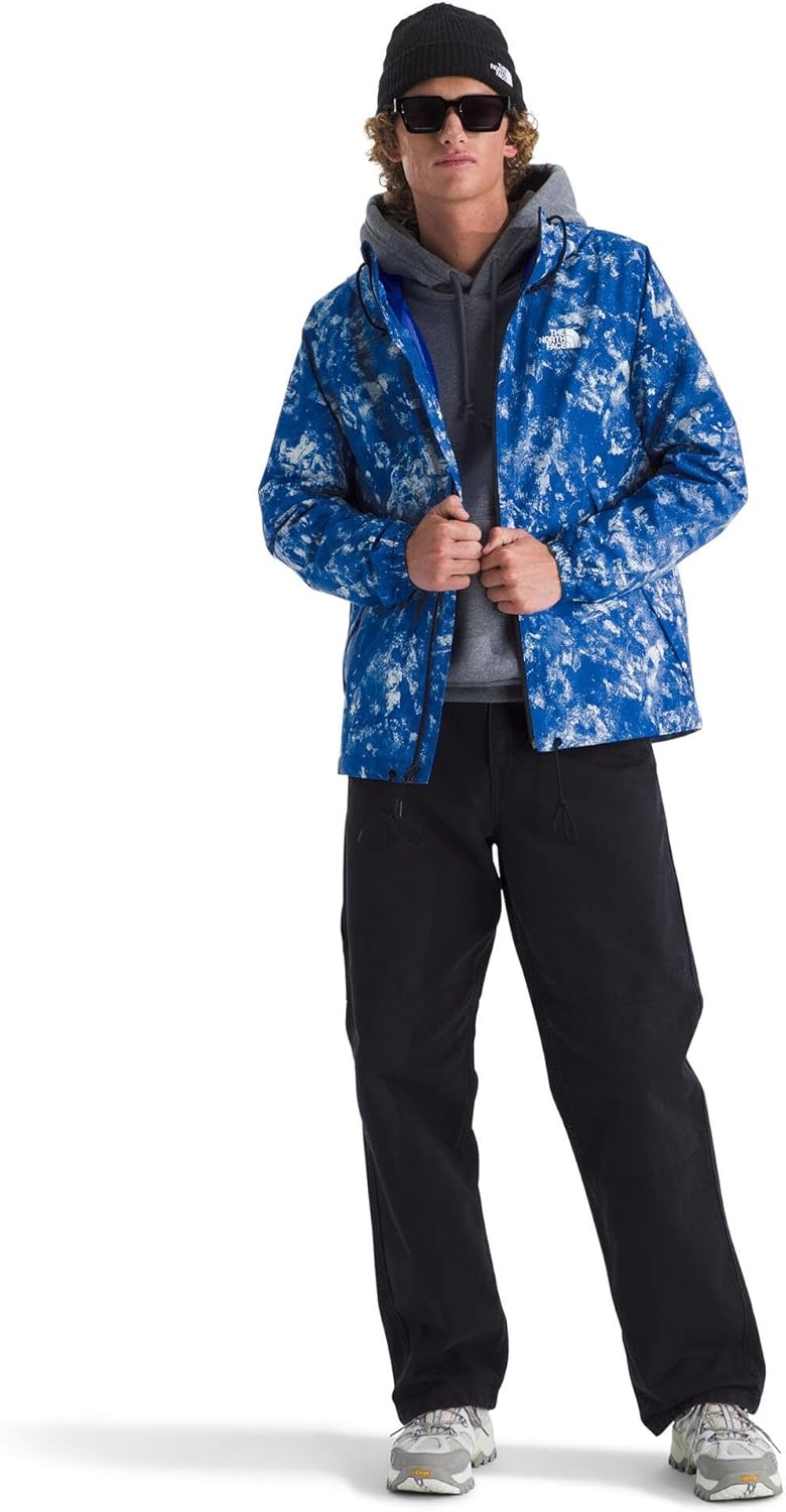 image:imageTHE NORTH FACE Mens Antora Rain Hoodie Windproof amp Waterproof With Adjustable Hood Drawcord HemTnf Blue Chalk Texture Print