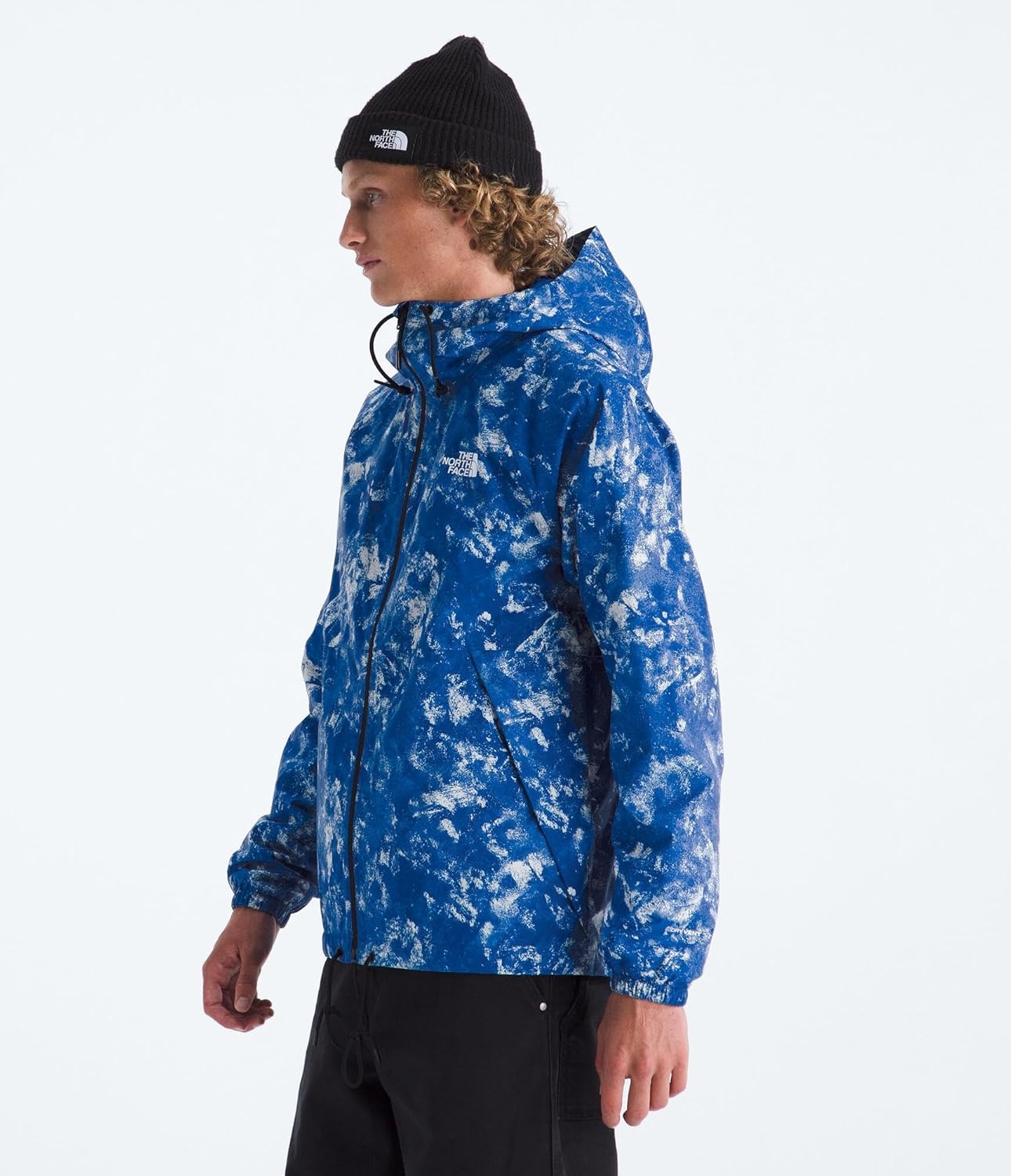 image:imageTHE NORTH FACE Mens Antora Rain Hoodie Windproof amp Waterproof With Adjustable Hood Drawcord HemTnf Blue Chalk Texture Print