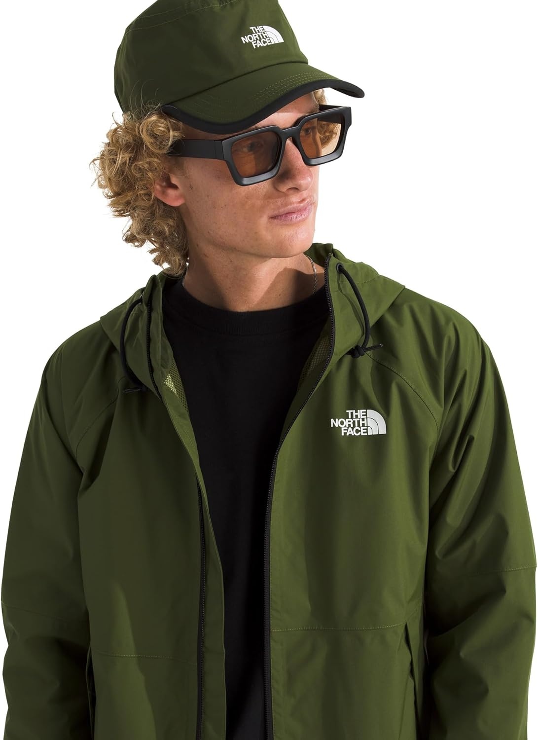 image:imageTHE NORTH FACE Mens Antora Rain Hoodie Windproof amp Waterproof With Adjustable Hood Drawcord HemWoodland Green