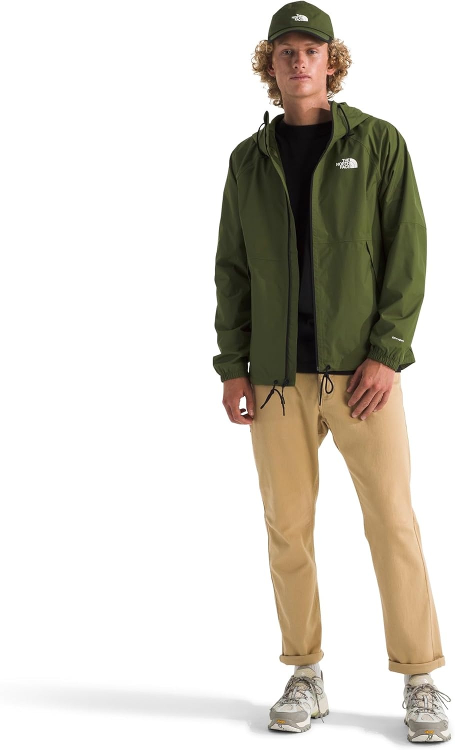 image:imageTHE NORTH FACE Mens Antora Rain Hoodie Windproof amp Waterproof With Adjustable Hood Drawcord HemWoodland Green