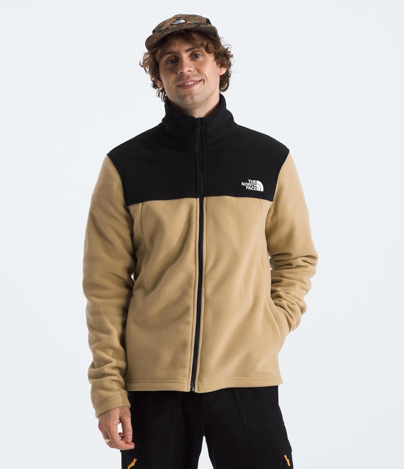 image:imageTHE NORTH FACE Mens Antora Triclimate Jacket Waterproof Shell Warm Inner Fleece Layer Adjustable 3 Piece HoodKhaki StoneTnf Black