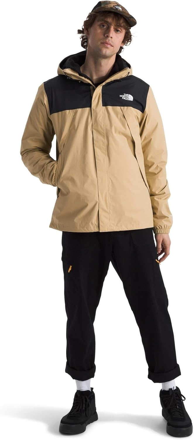 image:imageTHE NORTH FACE Mens Antora Triclimate Jacket Waterproof Shell Warm Inner Fleece Layer Adjustable 3 Piece HoodKhaki StoneTnf Black
