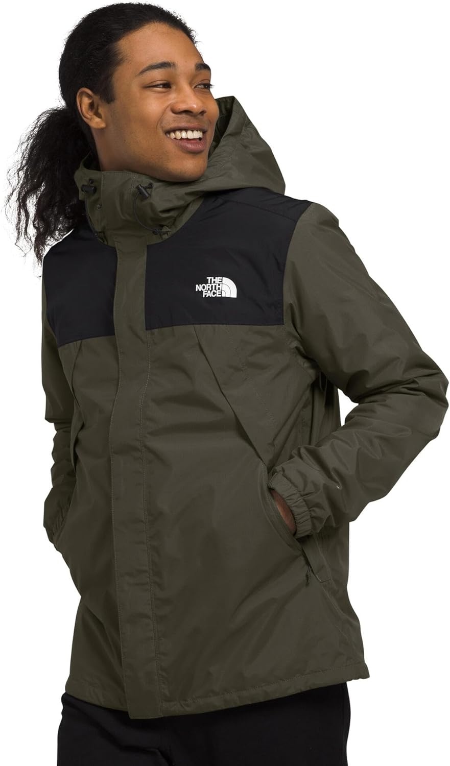 image:imageTHE NORTH FACE Mens Antora Triclimate Jacket Waterproof Shell Warm Inner Fleece Layer Adjustable 3 Piece HoodNew Taupe GreenTnf Blacknpf