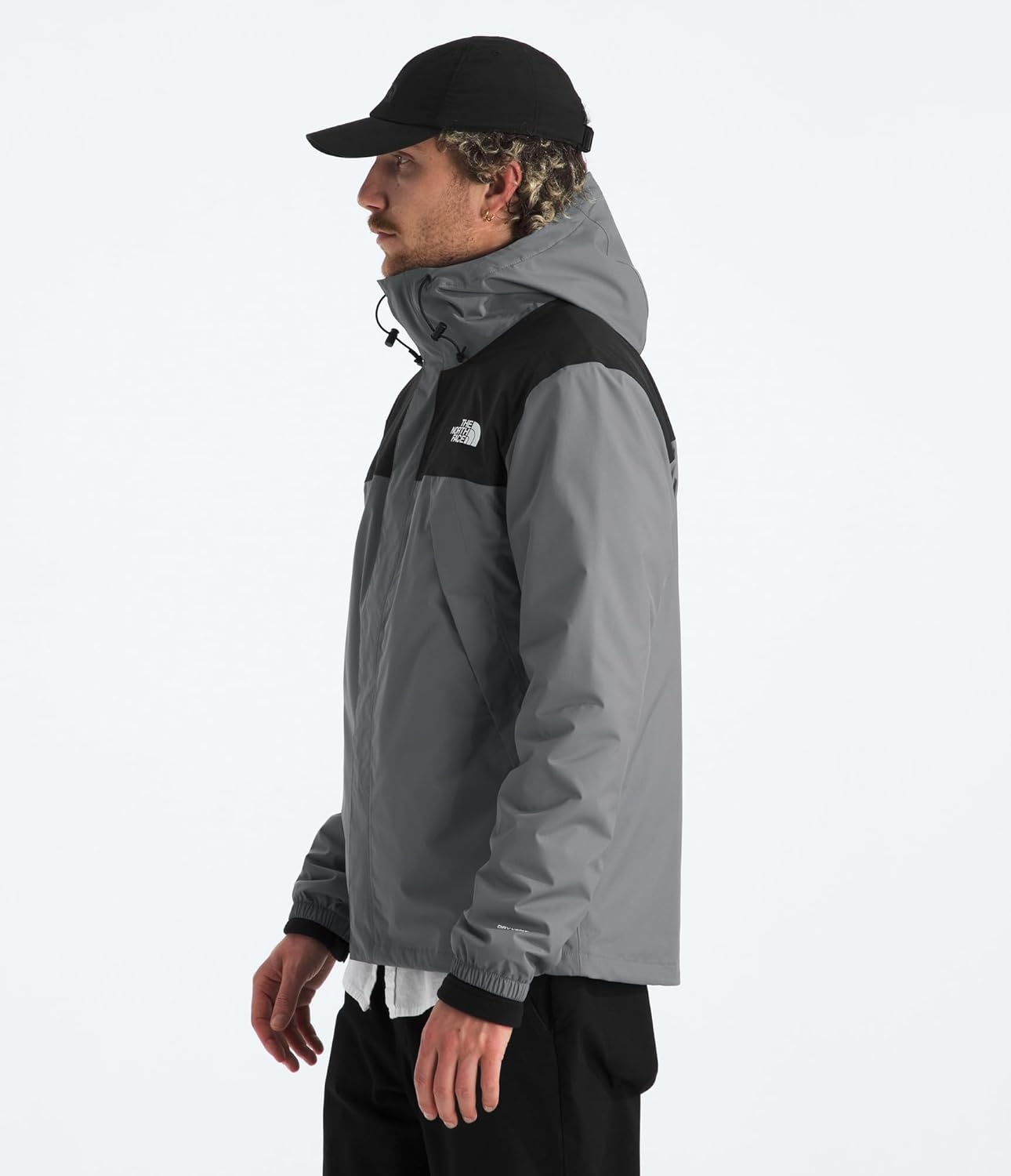 image:imageTHE NORTH FACE Mens Antora Triclimate Jacket Waterproof Shell Warm Inner Fleece Layer Adjustable 3 Piece HoodSmoked PearlTnf Black