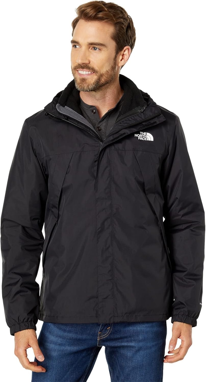 image:imageTHE NORTH FACE Mens Antora Triclimate Jacket Waterproof Shell Warm Inner Fleece Layer Adjustable 3 Piece HoodTnf BlackVanadis Grey