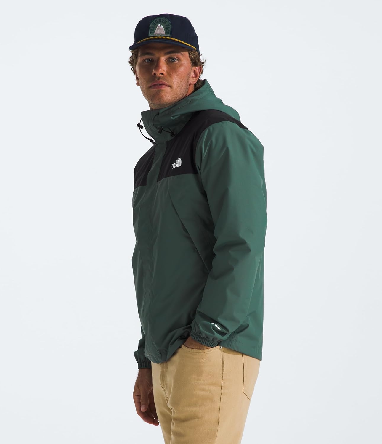image:imageTHE NORTH FACE Mens Antora Waterproof Jacket Standard and Big SizeDuck GreenTnf Black