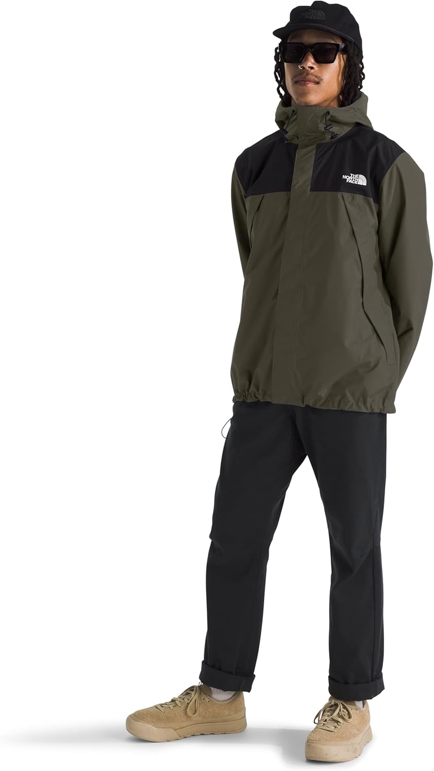 image:imageTHE NORTH FACE Mens Antora Waterproof Jacket Standard and Big SizeNew Taupe GreenTnf Black