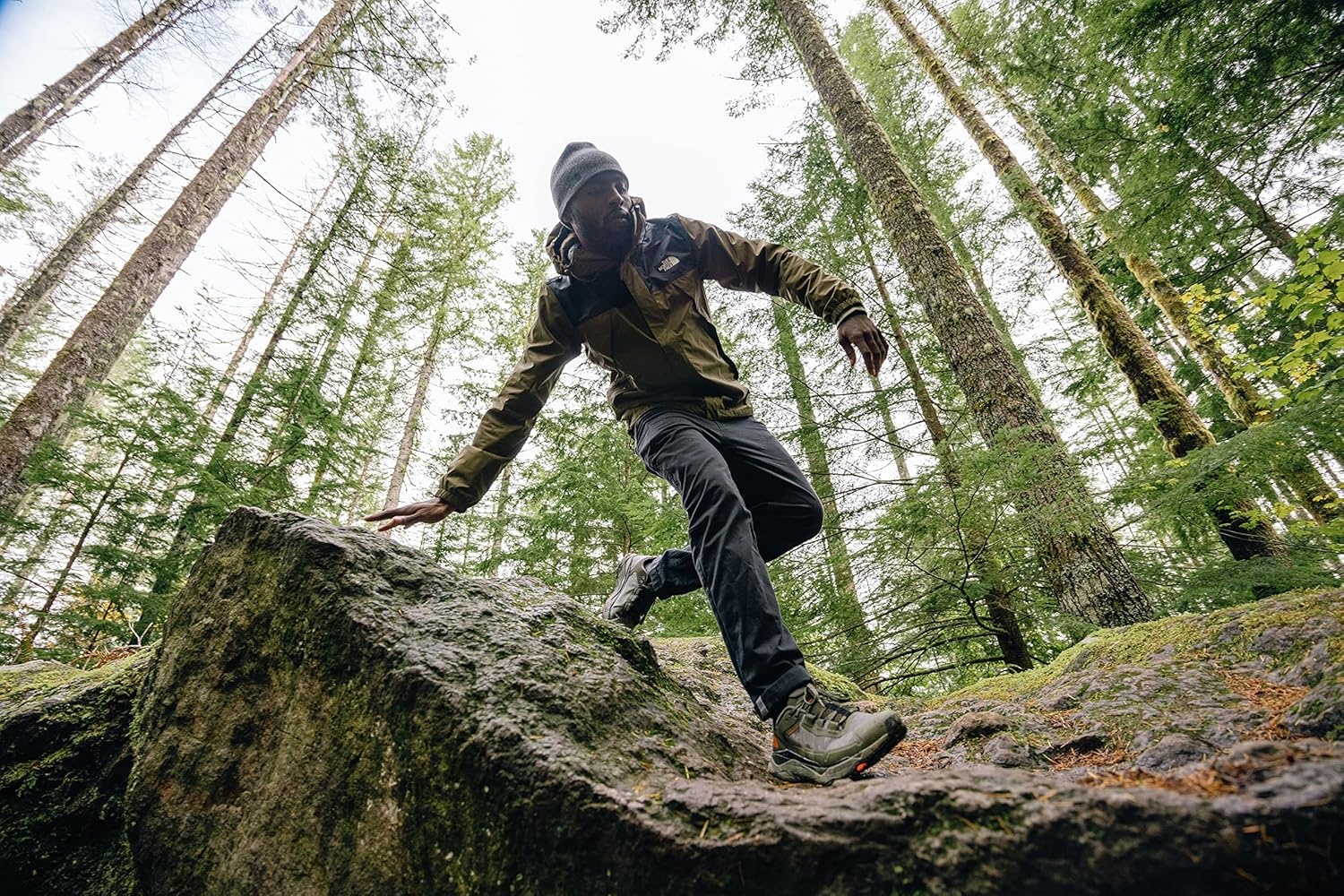 image:imageTHE NORTH FACE Mens Antora Waterproof Jacket Standard and Big SizeTnf BlackAcid Yellow