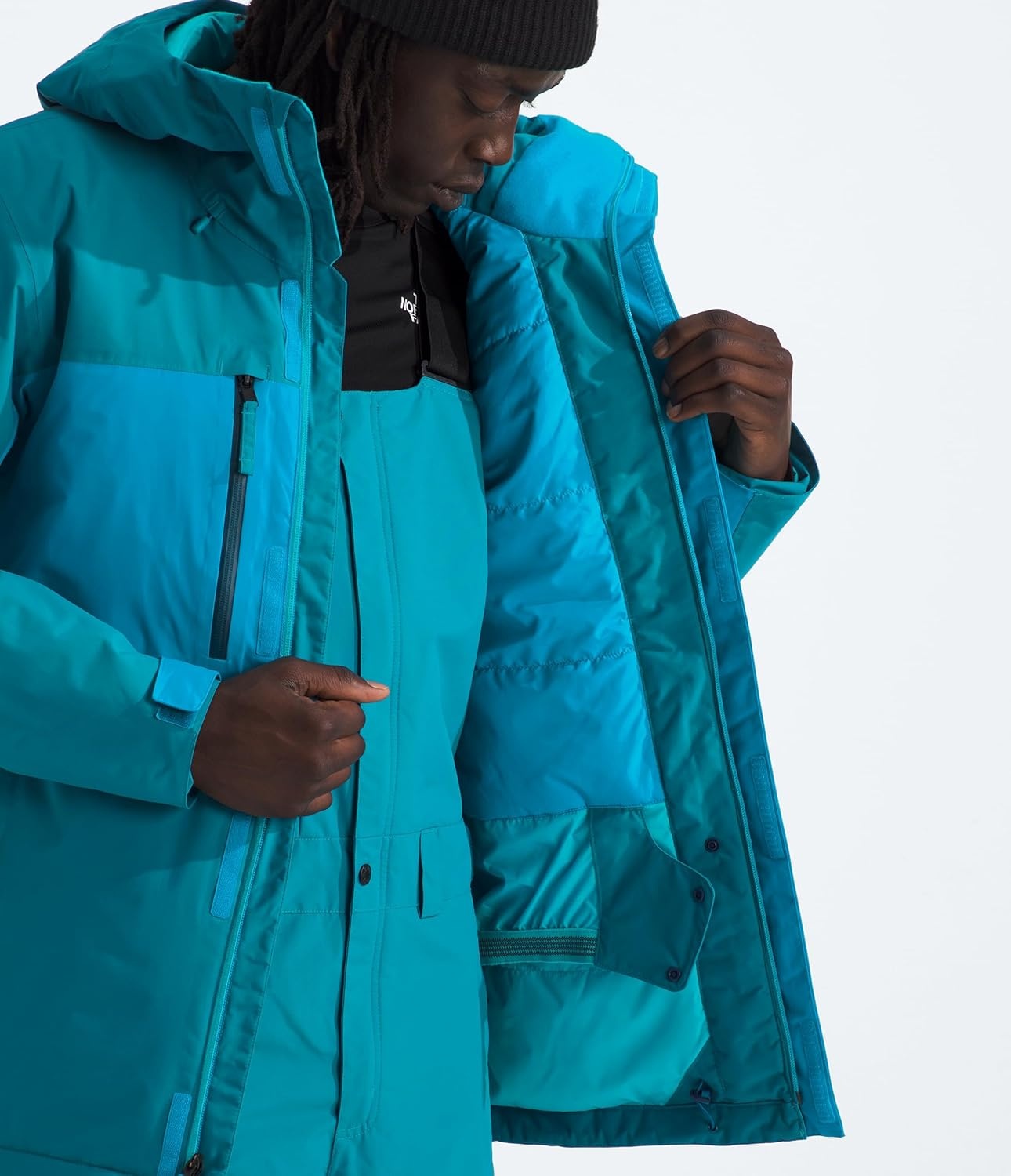 image:imageTHE NORTH FACE Mens Freedom Insulated Jacket Winter Coat With Water Repellent Finish Helmet Compatible Hood amp Zip PocketsDusk BlueMeridian Blue