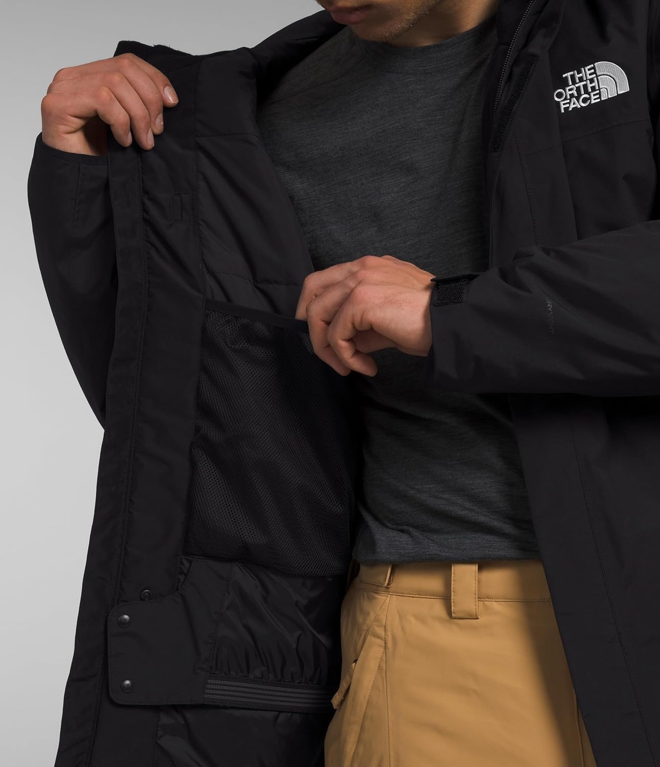 image:imageTHE NORTH FACE Mens Freedom Insulated Jacket Winter Coat With Water Repellent Finish Helmet Compatible Hood amp Zip PocketsTnf Black