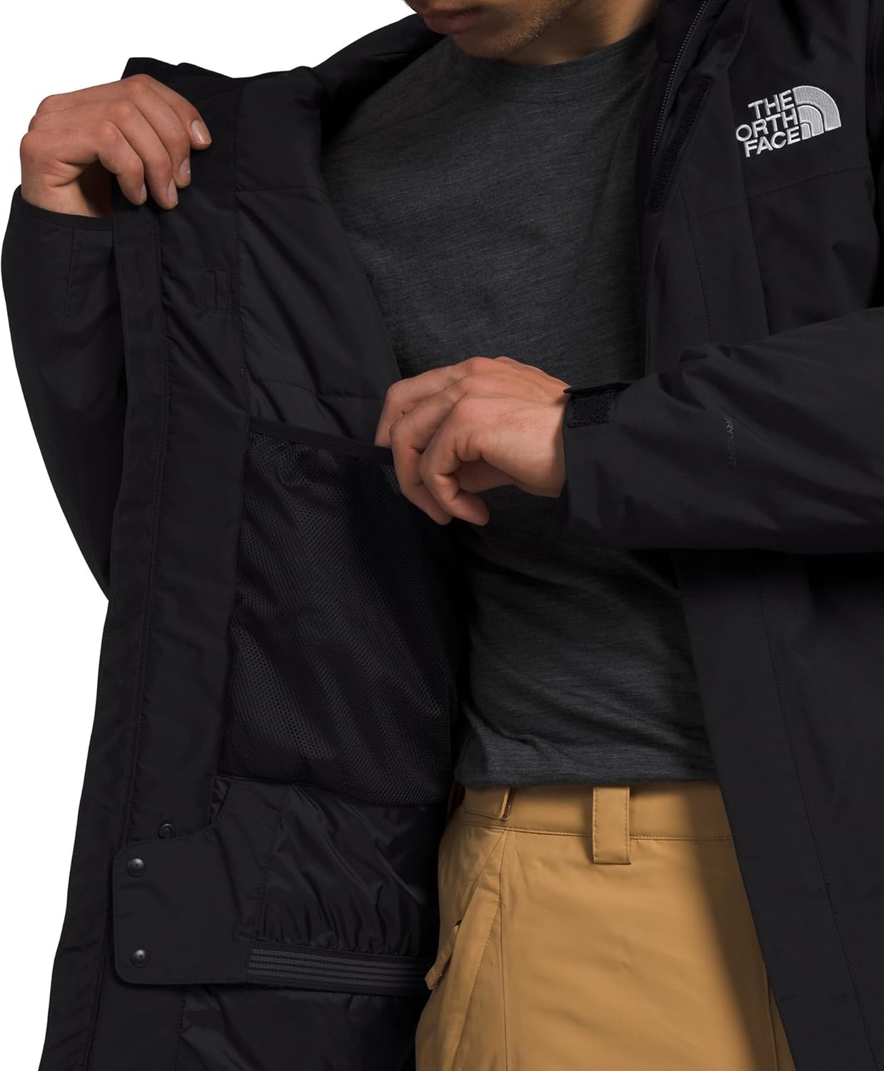image:imageTHE NORTH FACE Mens Freedom Insulated Jacket Winter Coat With Water Repellent Finish Helmet Compatible Hood amp Zip PocketsTnf Blacknpf