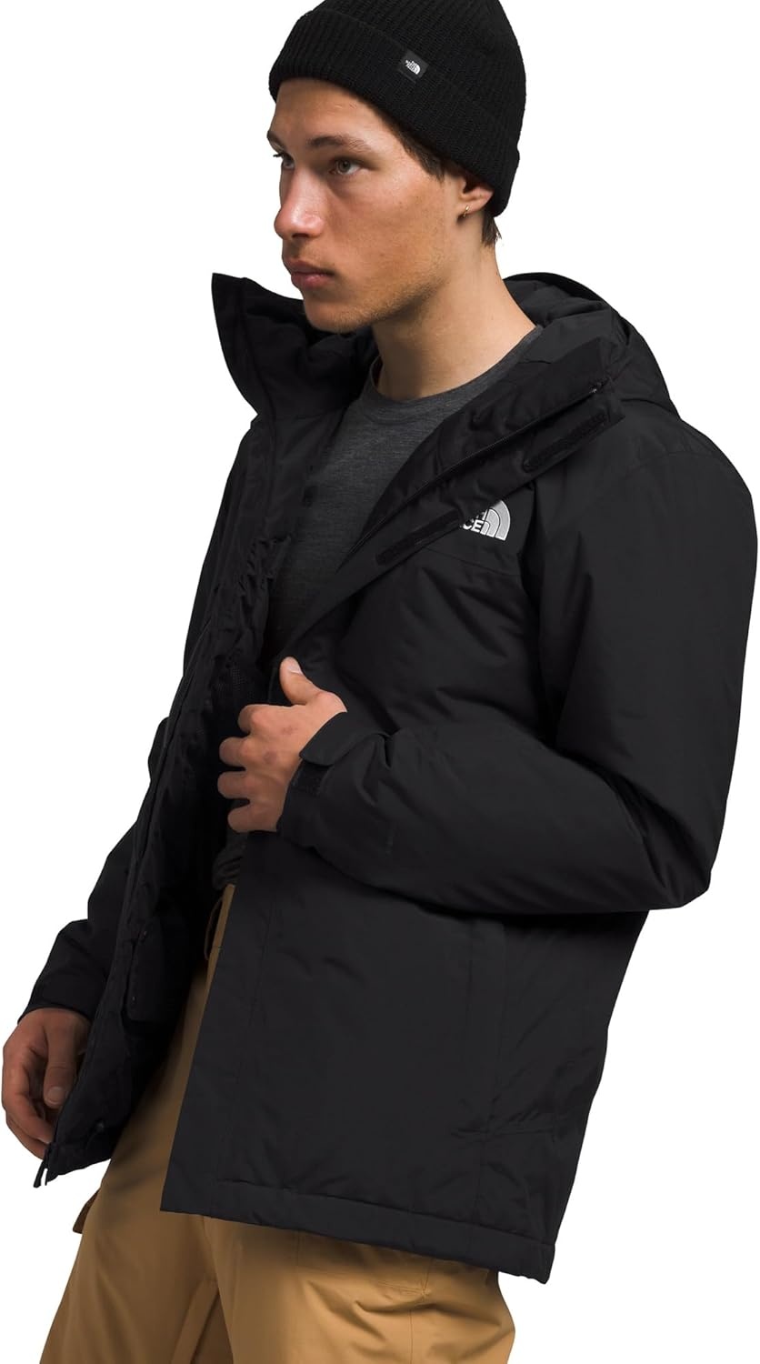 image:imageTHE NORTH FACE Mens Freedom Insulated Jacket Winter Coat With Water Repellent Finish Helmet Compatible Hood amp Zip PocketsTnf Blacknpf