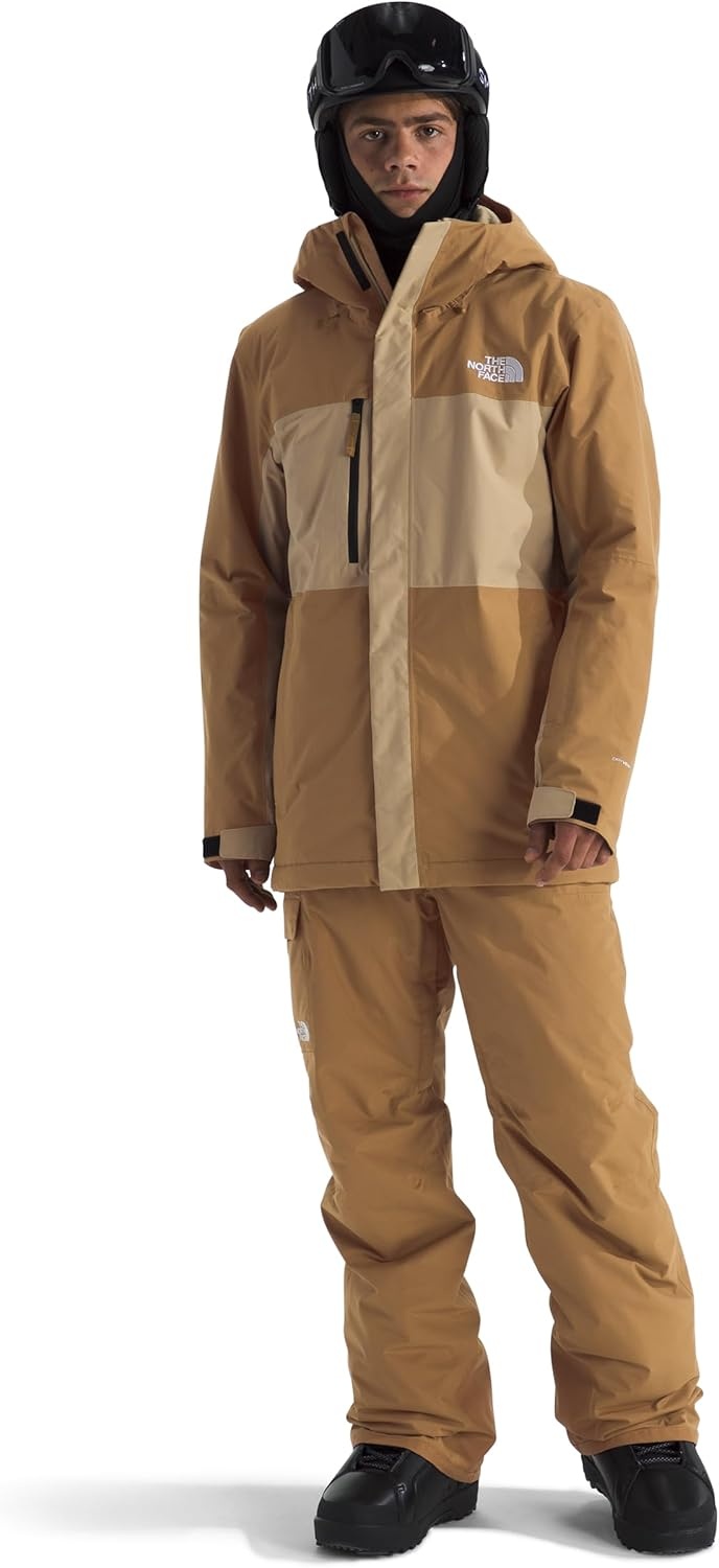 image:imageTHE NORTH FACE Mens Freedom Insulated Jacket Winter Coat With Water Repellent Finish Helmet Compatible Hood amp Zip PocketsUtility BrownKhaki Stone