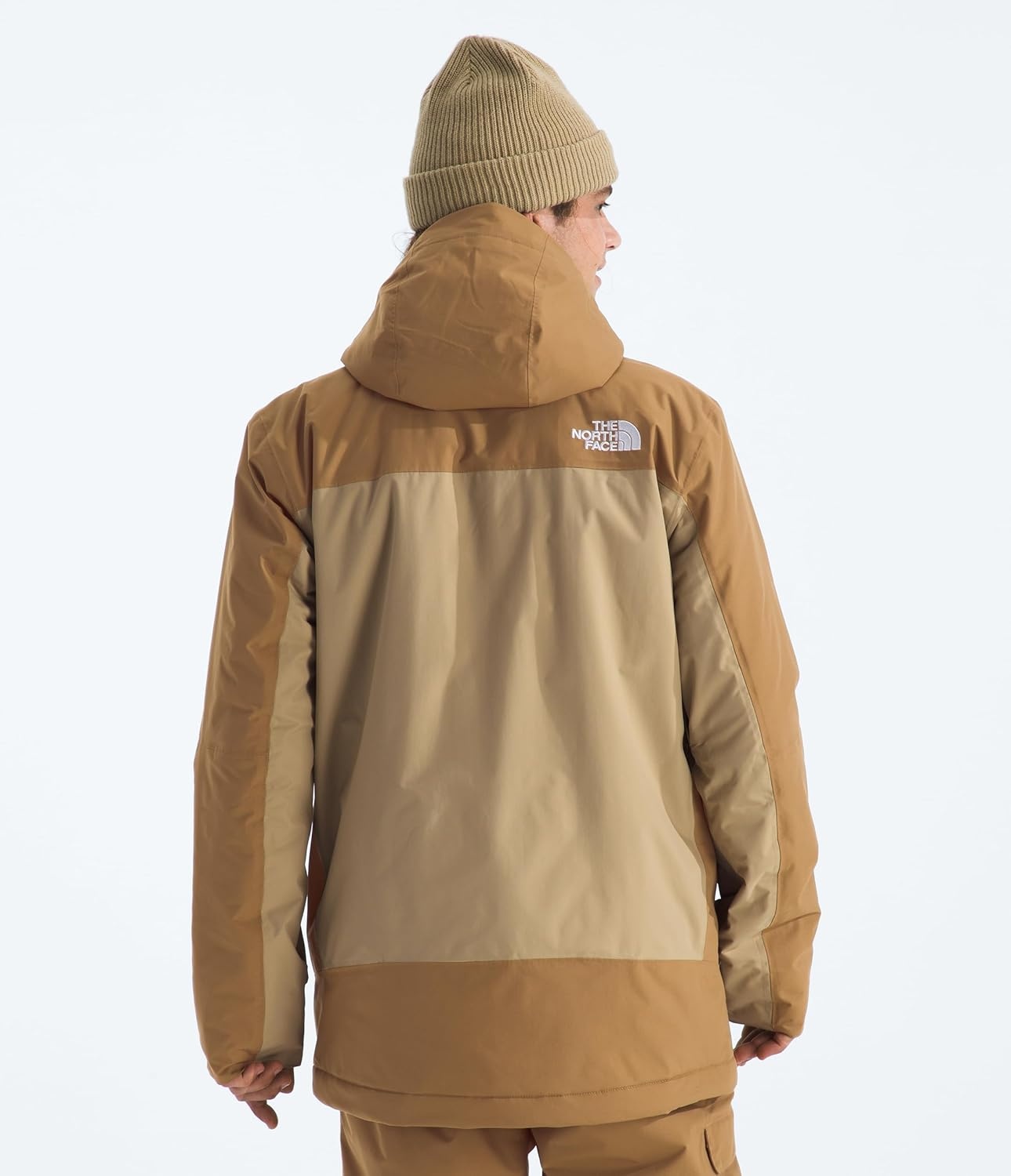 image:imageTHE NORTH FACE Mens Freedom Insulated Jacket Winter Coat With Water Repellent Finish Helmet Compatible Hood amp Zip PocketsUtility BrownKhaki Stone