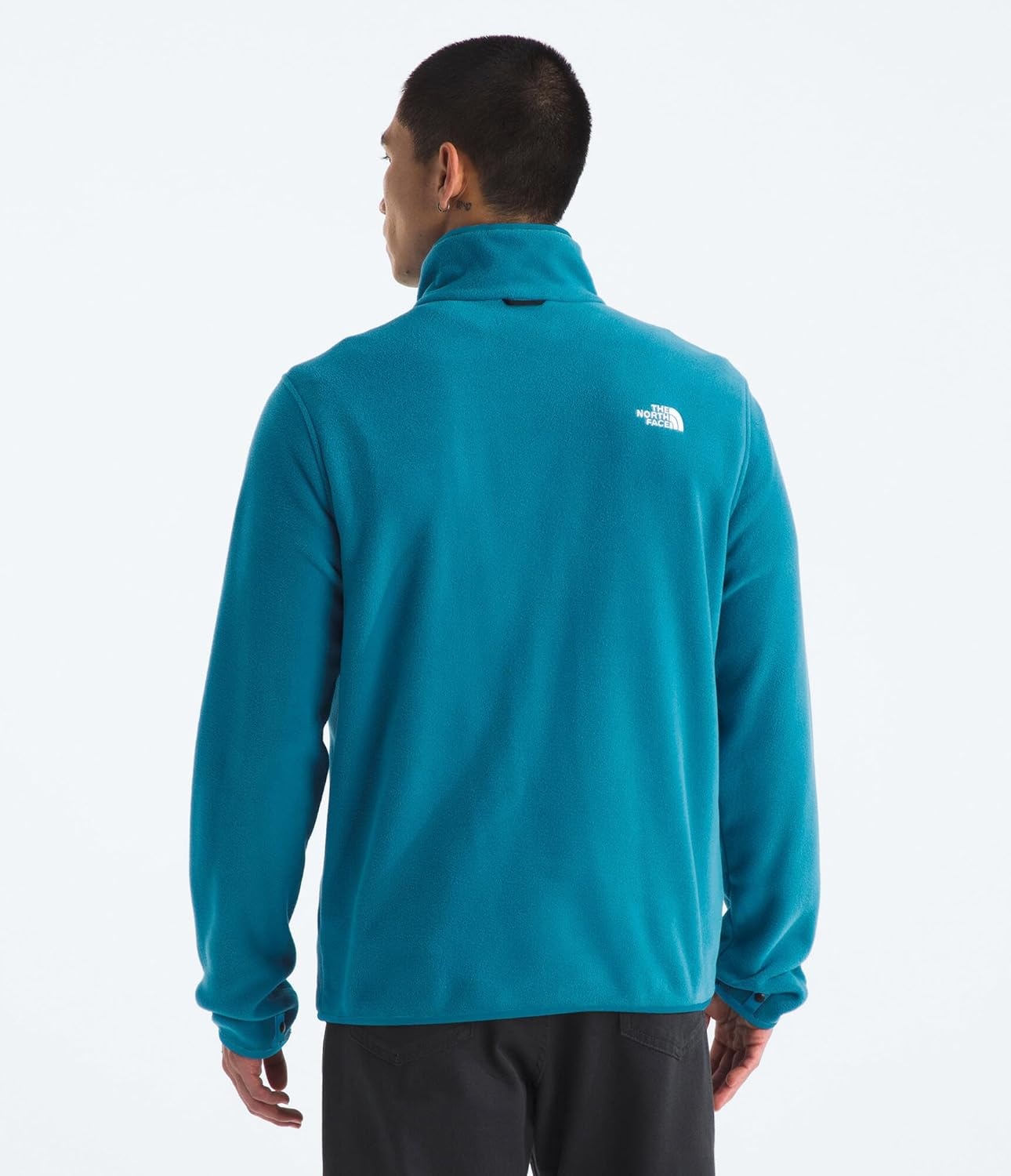 image:imageTHE NORTH FACE Mens Glacier Fleece Jacket Zippered Hand Pockets amp Stretch Binding on the Collar Cuffs amp HemDusk Blue