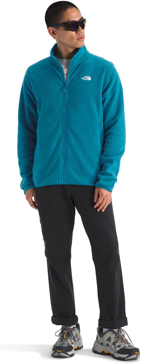 image:imageTHE NORTH FACE Mens Glacier Fleece Jacket Zippered Hand Pockets amp Stretch Binding on the Collar Cuffs amp HemDusk Blue