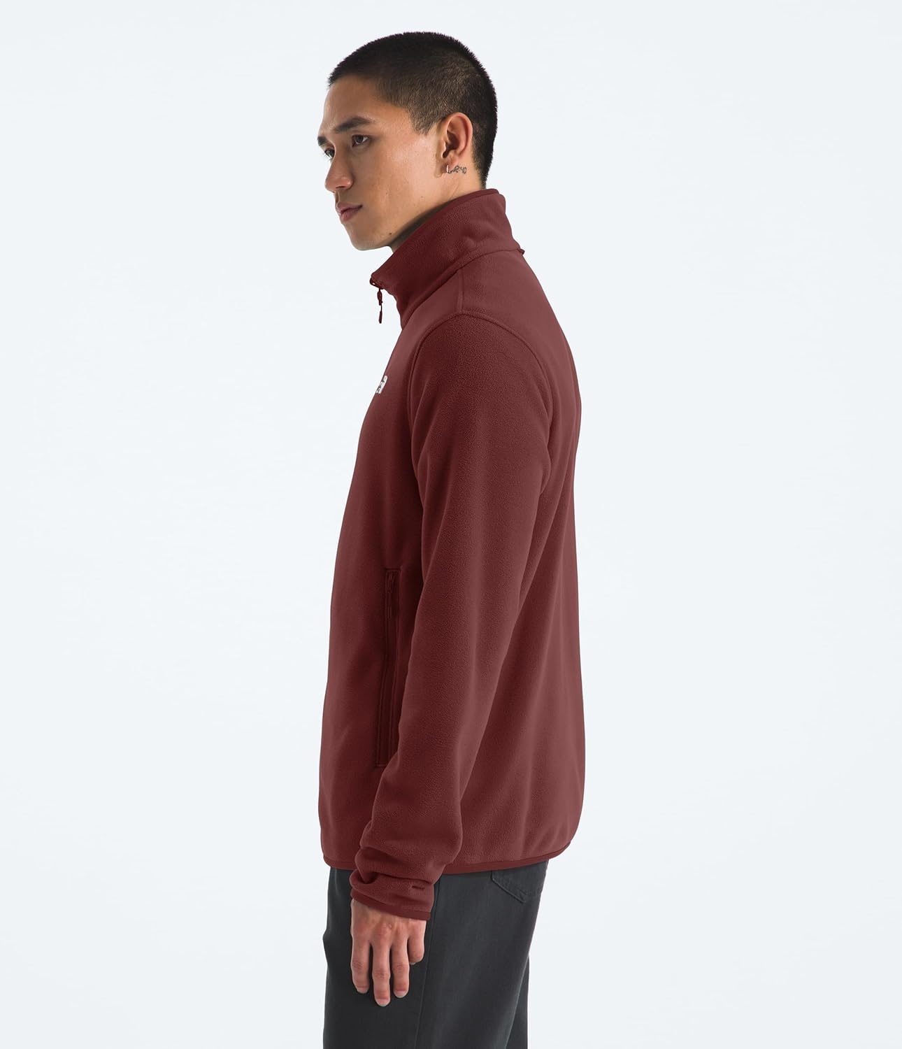 image:imageTHE NORTH FACE Mens Glacier Fleece Jacket Zippered Hand Pockets amp Stretch Binding on the Collar Cuffs amp HemSumac
