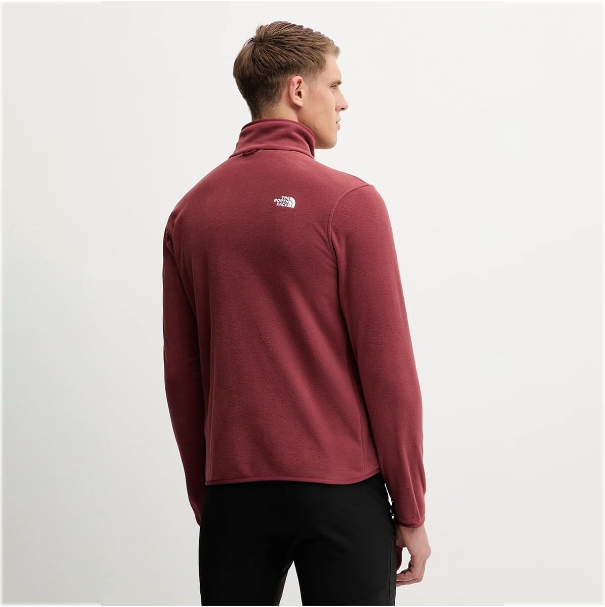 image:imageTHE NORTH FACE Mens Glacier Fleece Jacket Zippered Hand Pockets amp Stretch Binding on the Collar Cuffs amp HemSumac
