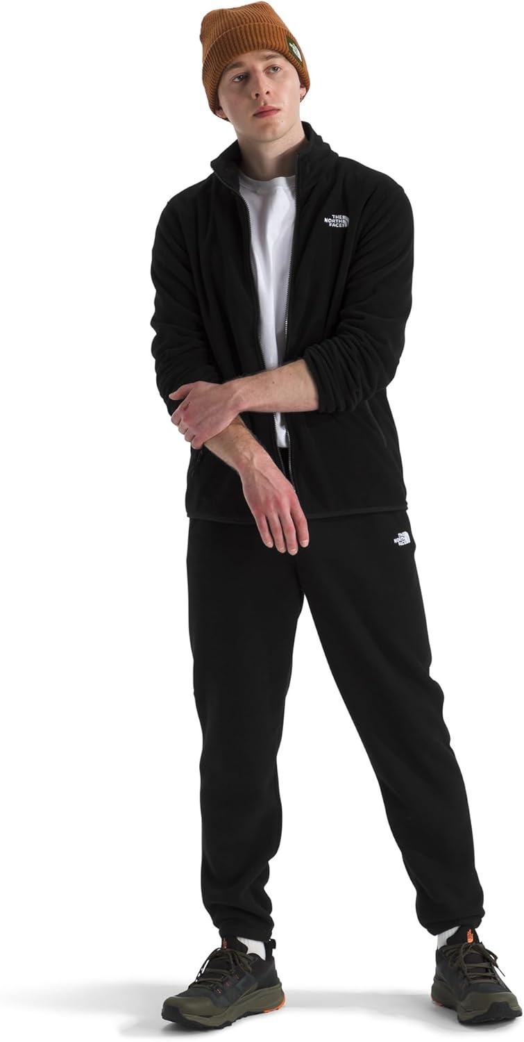 image:imageTHE NORTH FACE Mens Glacier Fleece Jacket Zippered Hand Pockets amp Stretch Binding on the Collar Cuffs amp HemTnf Black