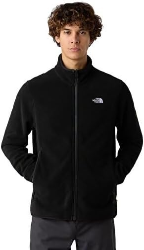 image:imageTHE NORTH FACE Mens Glacier Fleece Jacket Zippered Hand Pockets amp Stretch Binding on the Collar Cuffs amp HemTnf Black