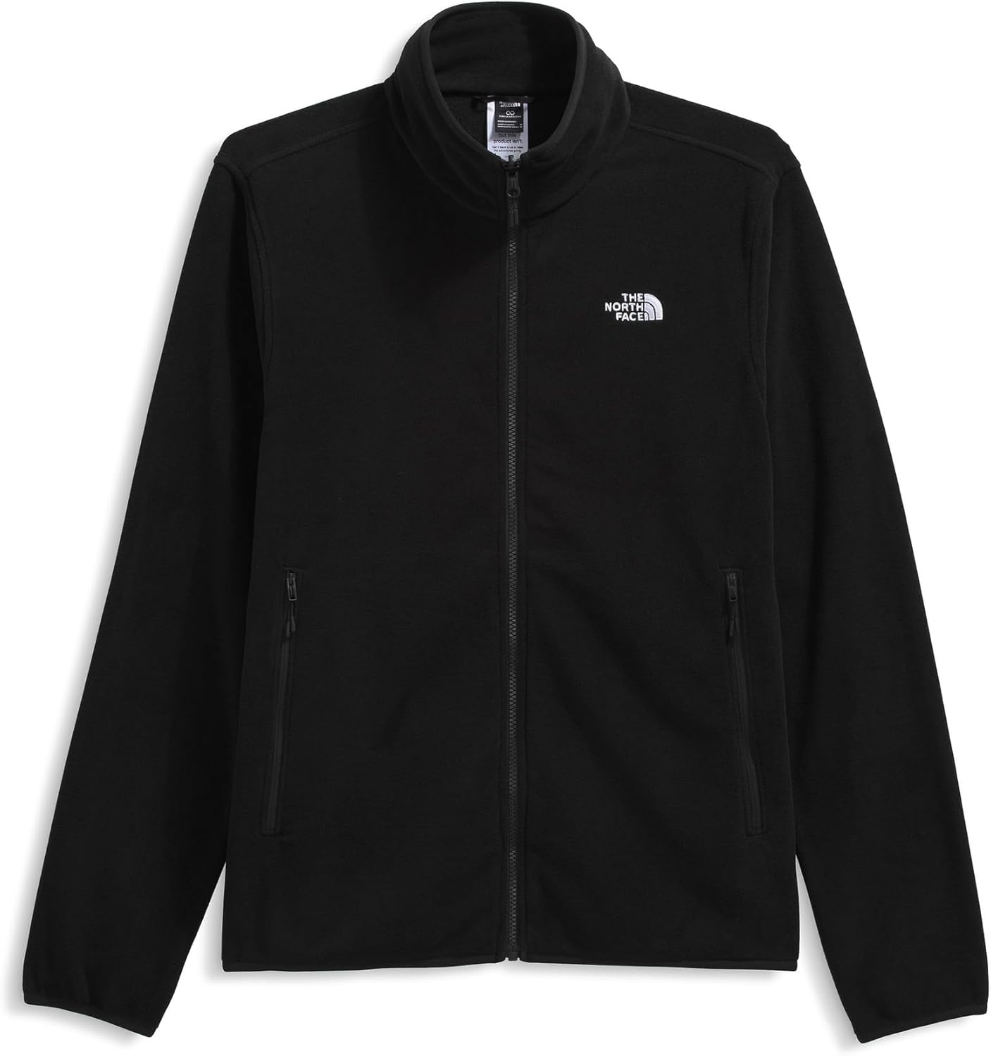 image:imageTHE NORTH FACE Mens Glacier Fleece Jacket Zippered Hand Pockets amp Stretch Binding on the Collar Cuffs amp HemTnf Black