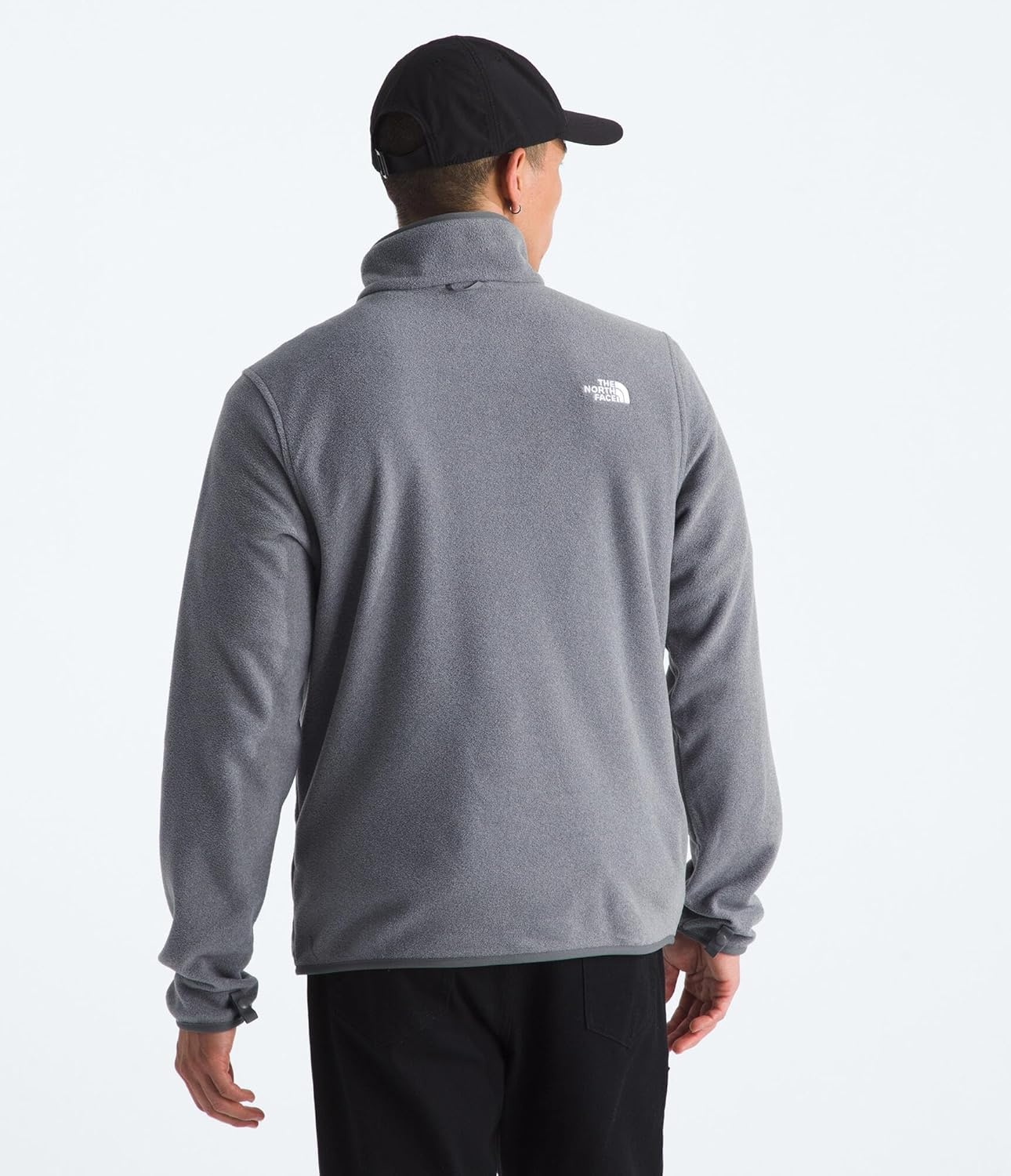 image:imageTHE NORTH FACE Mens Glacier Fleece Jacket Zippered Hand Pockets amp Stretch Binding on the Collar Cuffs amp HemTnf Mid Grey Heather