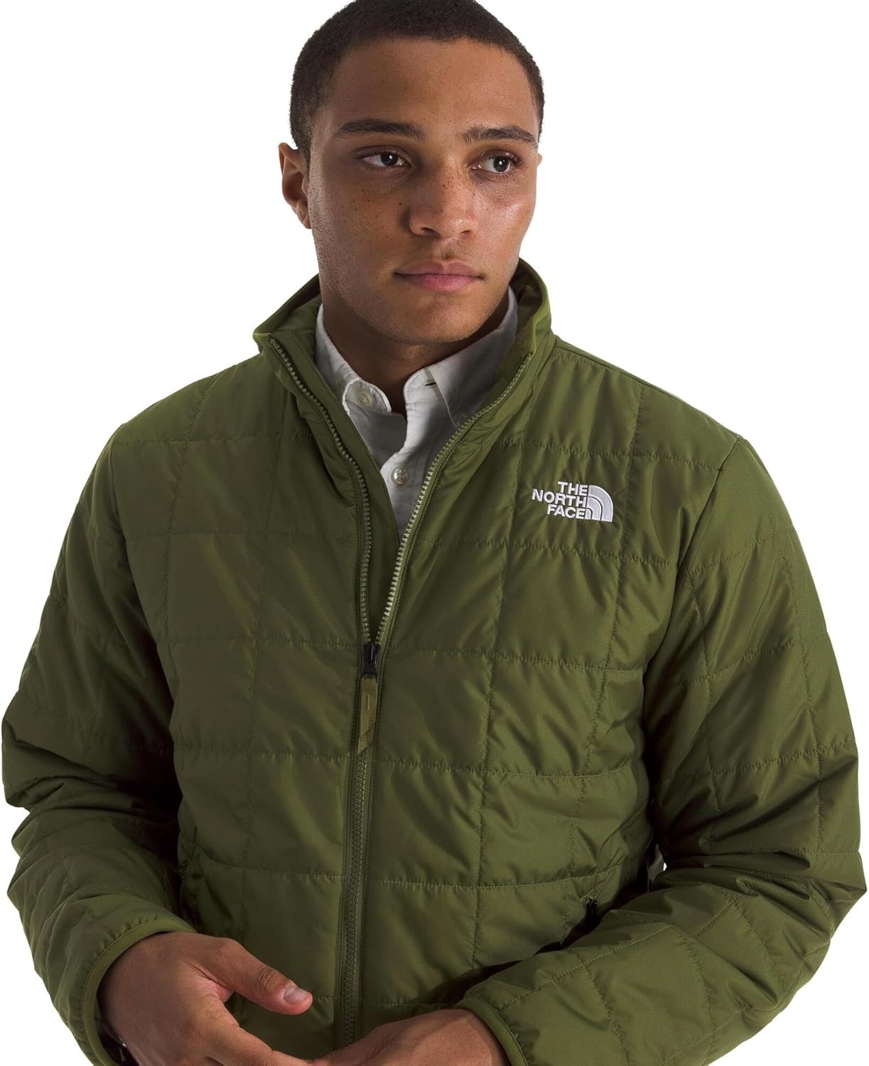 image:imageTHE NORTH FACE Mens Junction Insulated Jacket Water Repellent Winter Coat With Synthetic Insulation amp Zip Hand PocketsWoodland Green