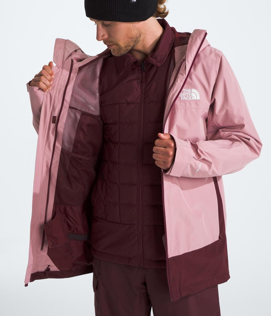 image:imageTHE NORTH FACE Mens Thermoball Eco Snow Triclimate Waterproof Insulated Ski Jacket Helmet Compatible Powder SkirtMauveAlpine Plum