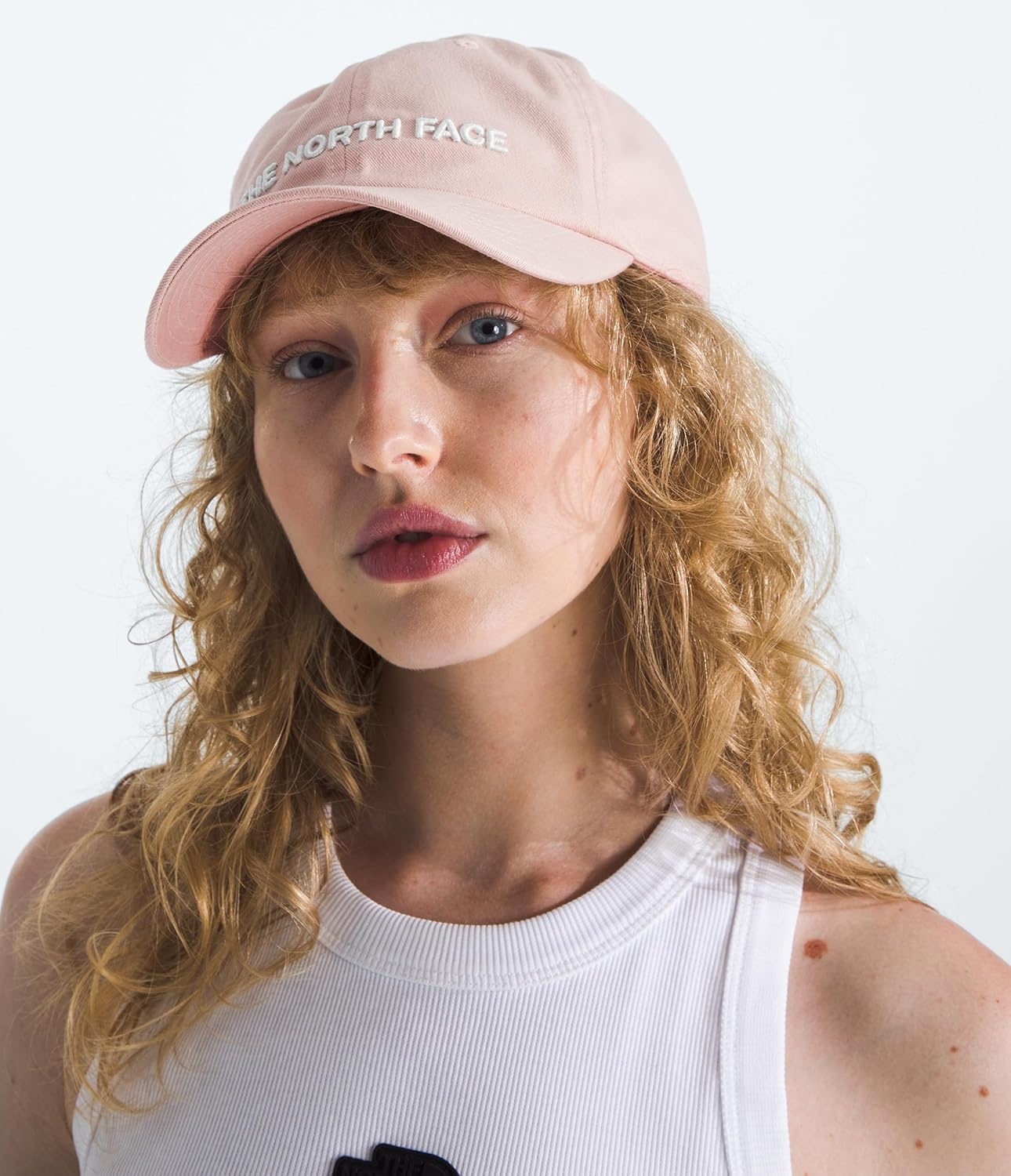 image:imageTHE NORTH FACE Roomy Norm Hat Classic Fit Ball Cap for Men amp Women Embroidered Logo Adjustable Strap amp Silver BucklePink MossTnf White
