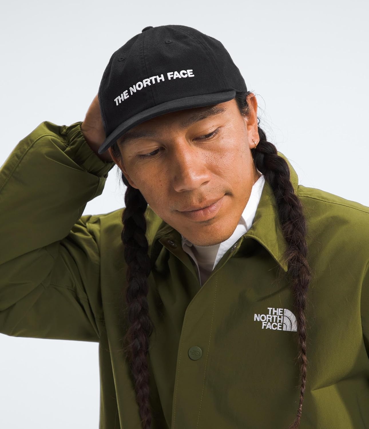 image:imageTHE NORTH FACE Roomy Norm Hat Classic Fit Ball Cap for Men amp Women Embroidered Logo Adjustable Strap amp Silver BuckleTnf BlackWashedHorizontal Logo