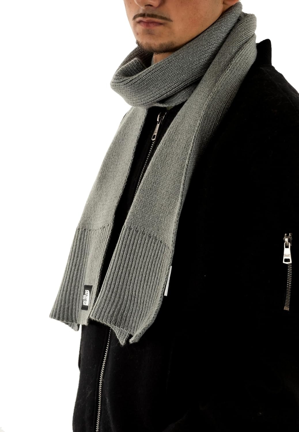 image:imageTHE NORTH FACE TNF Logo Box Scarf Winter Scarf for Fashion amp Outdoors Soft amp Recycled Rib Knit Fabric